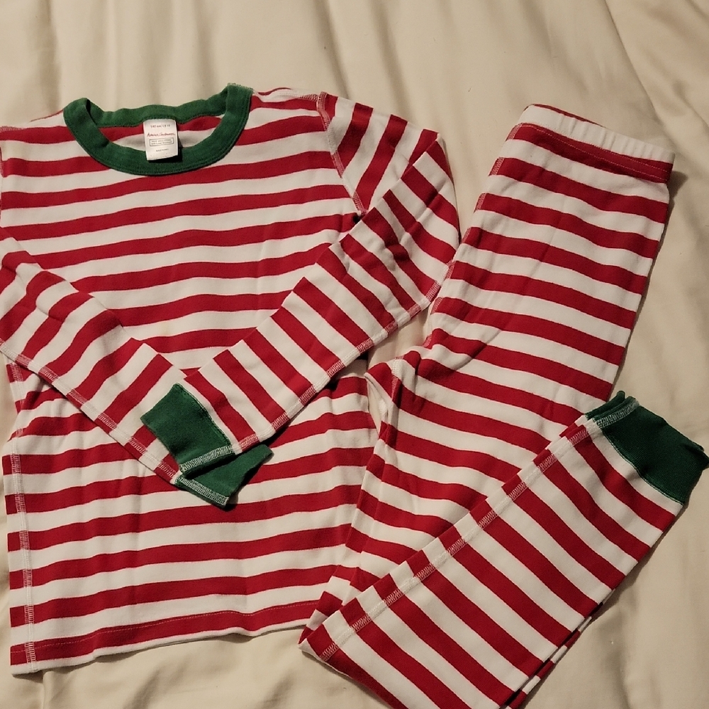 Hanna Andersson Red and White Striped Pajama Set